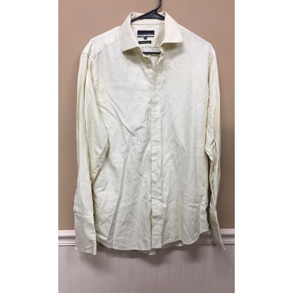 Austin Reed Mens Long Sleeve Yellow Shirt - Picture 1 of 6